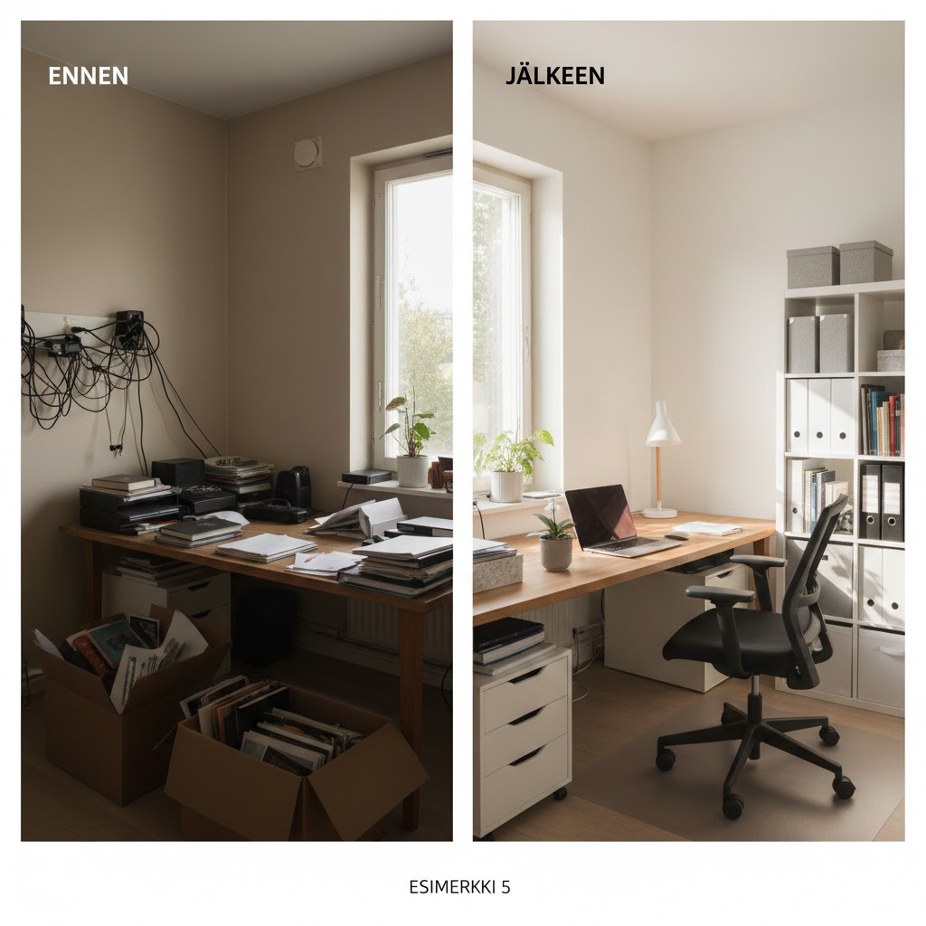 Ennen ja jälkeen - Esimerkki 5